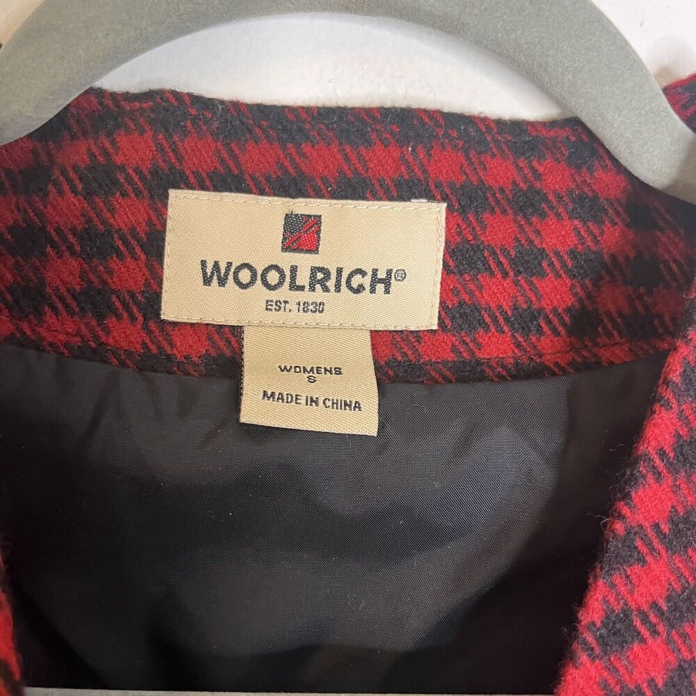Woolrich Ruby Womens Red Black Button Front Wool … - image 6